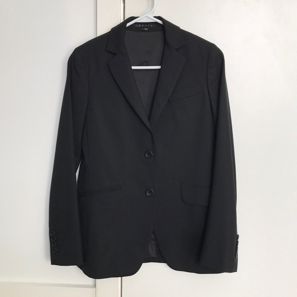 Theory black blazer size 0